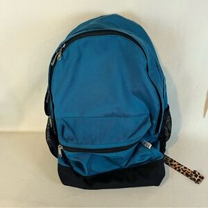 Victoria’s Secret PINK Full Size Jade Teal‎ Backpack  Animal Print Straps